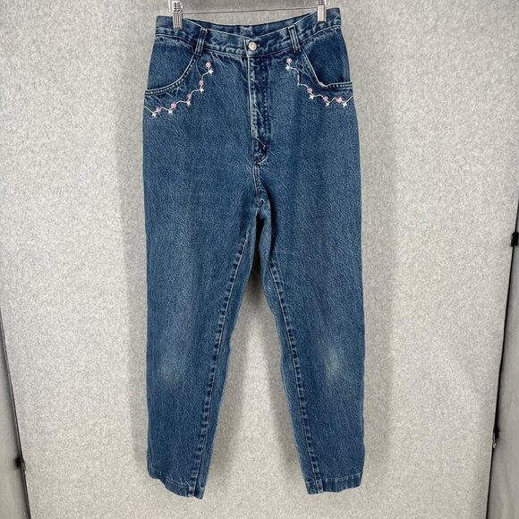 Vtg Kenny Rogers Bareback Jeans Size 29 Denim High Rise Western Lady Embroidered - Picture 2 of 14